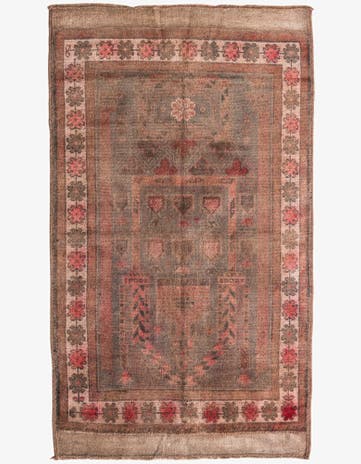 2' 10 x 4' 10 Hand Knotted Ultra Vintage Persian Wool Rug