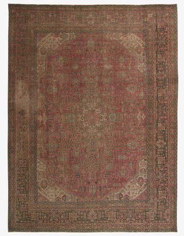 9' 8 x 12' 8 Hand Knotted Ultra Vintage Persian Wool Rug