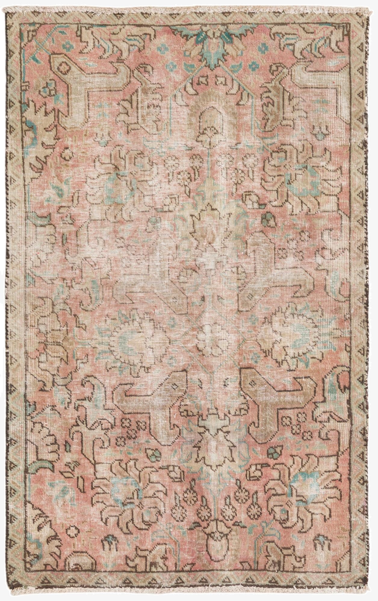 2' 9 x 4' 5  Hand Knotted Ultra Vintage Persian Wool Rug