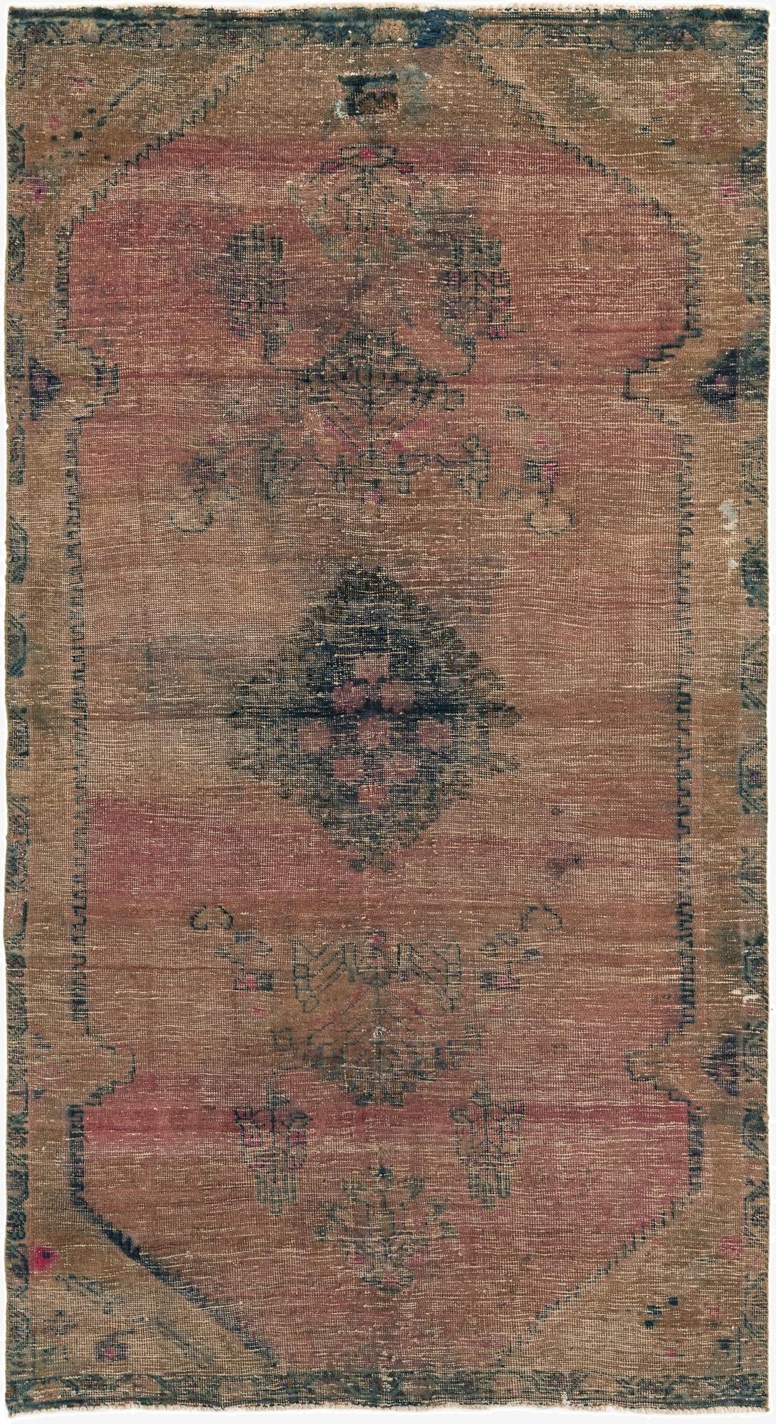 4' 6 x 8'  Hand Knotted Ultra Vintage Persian Wool Rug