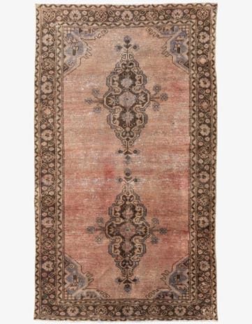 4' 3 x 7' 6 Hand Knotted Ultra Vintage Persian Wool Rug