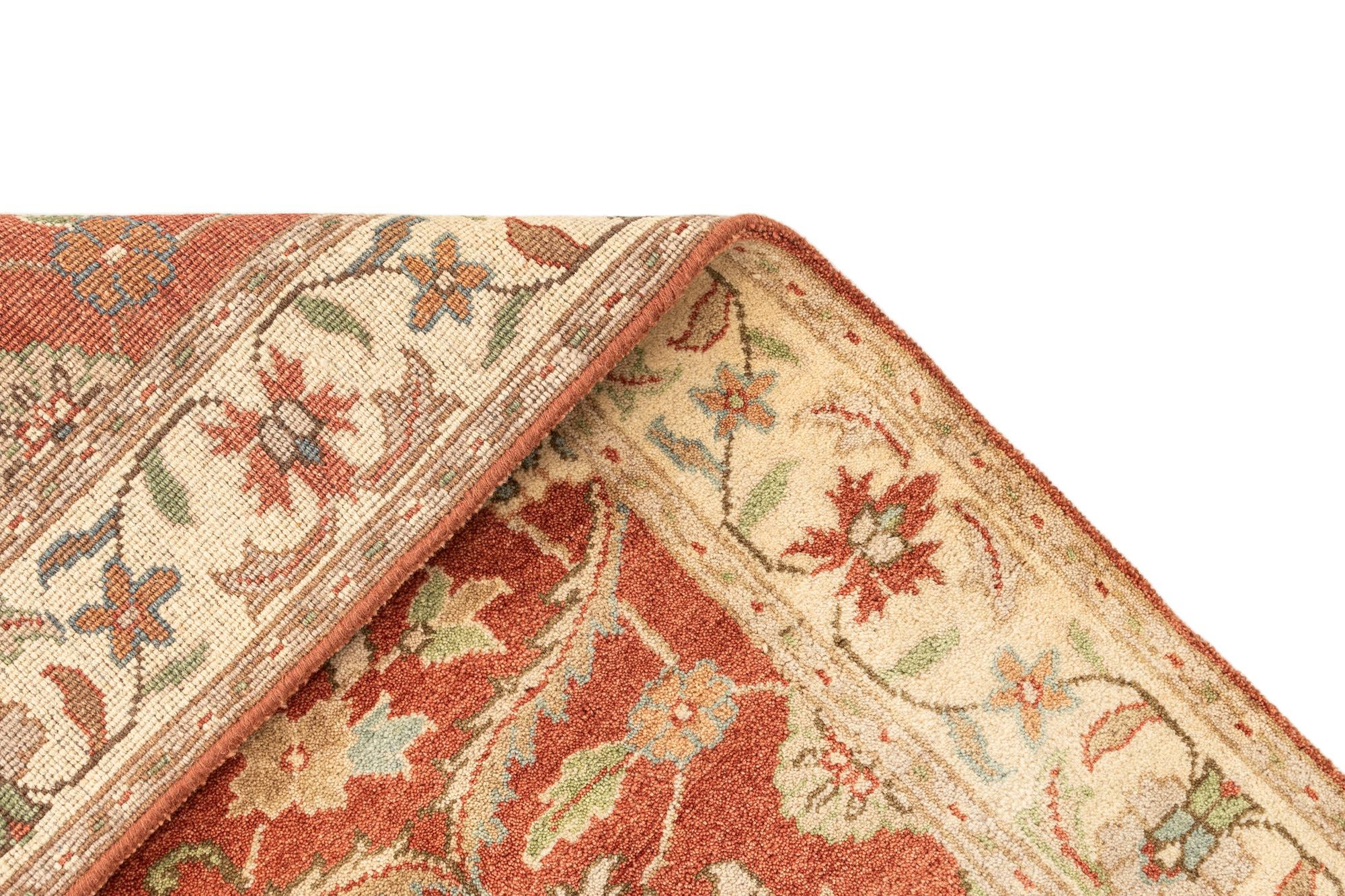 4' 7 x 6' 4 Hand Knotted Ziegler Wool Rug