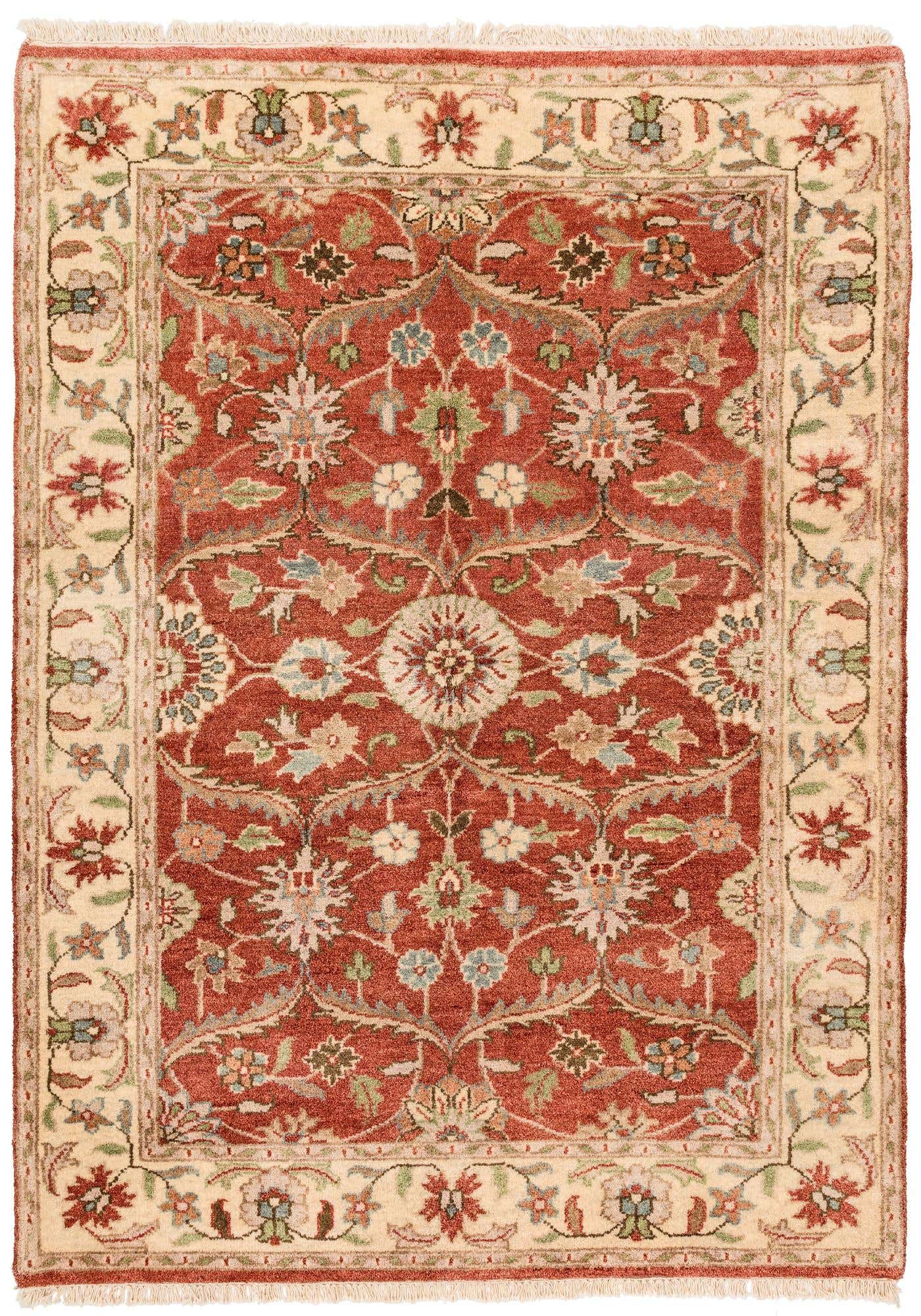 4' 7 x 6' 4 Hand Knotted Ziegler Wool Rug