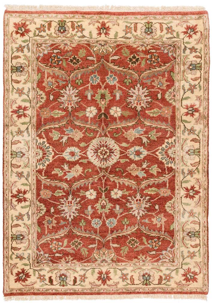 4' 7 x 6' 4 Hand Knotted Ziegler Wool Rug