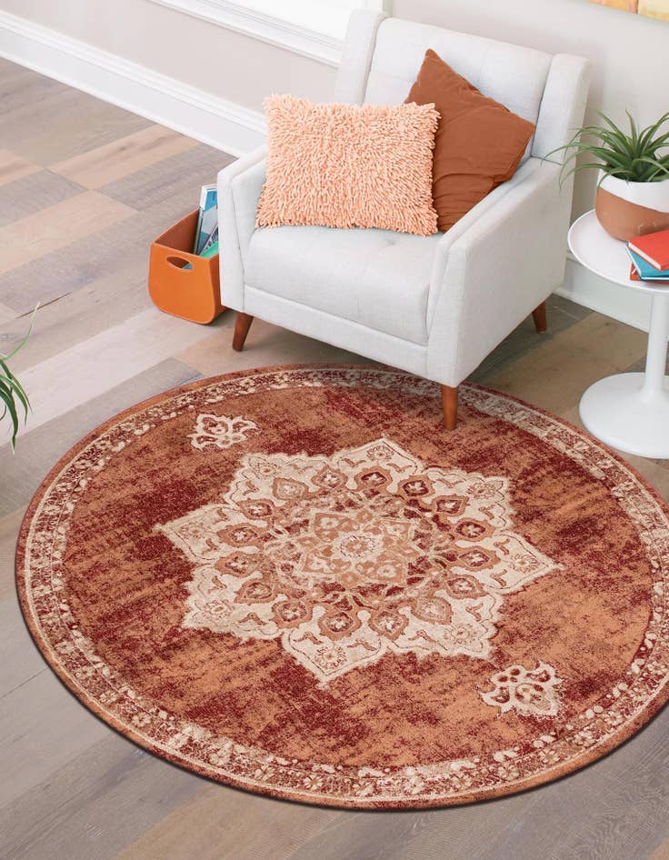 Detail image of 4' x 4' Arcadia Round Rug