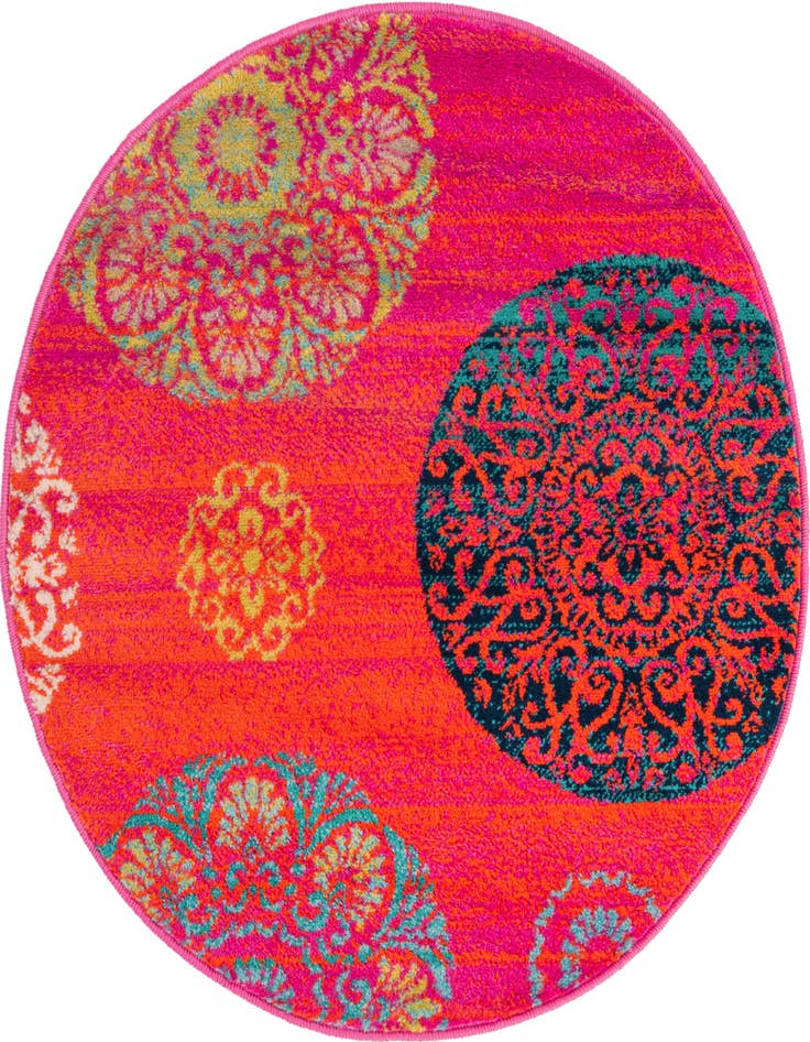 Detail image of 3' x 3' Azalea Round Rug