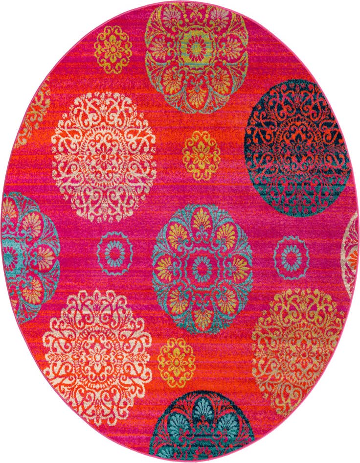 Detail image of 7' x 7' Azalea Round Rug