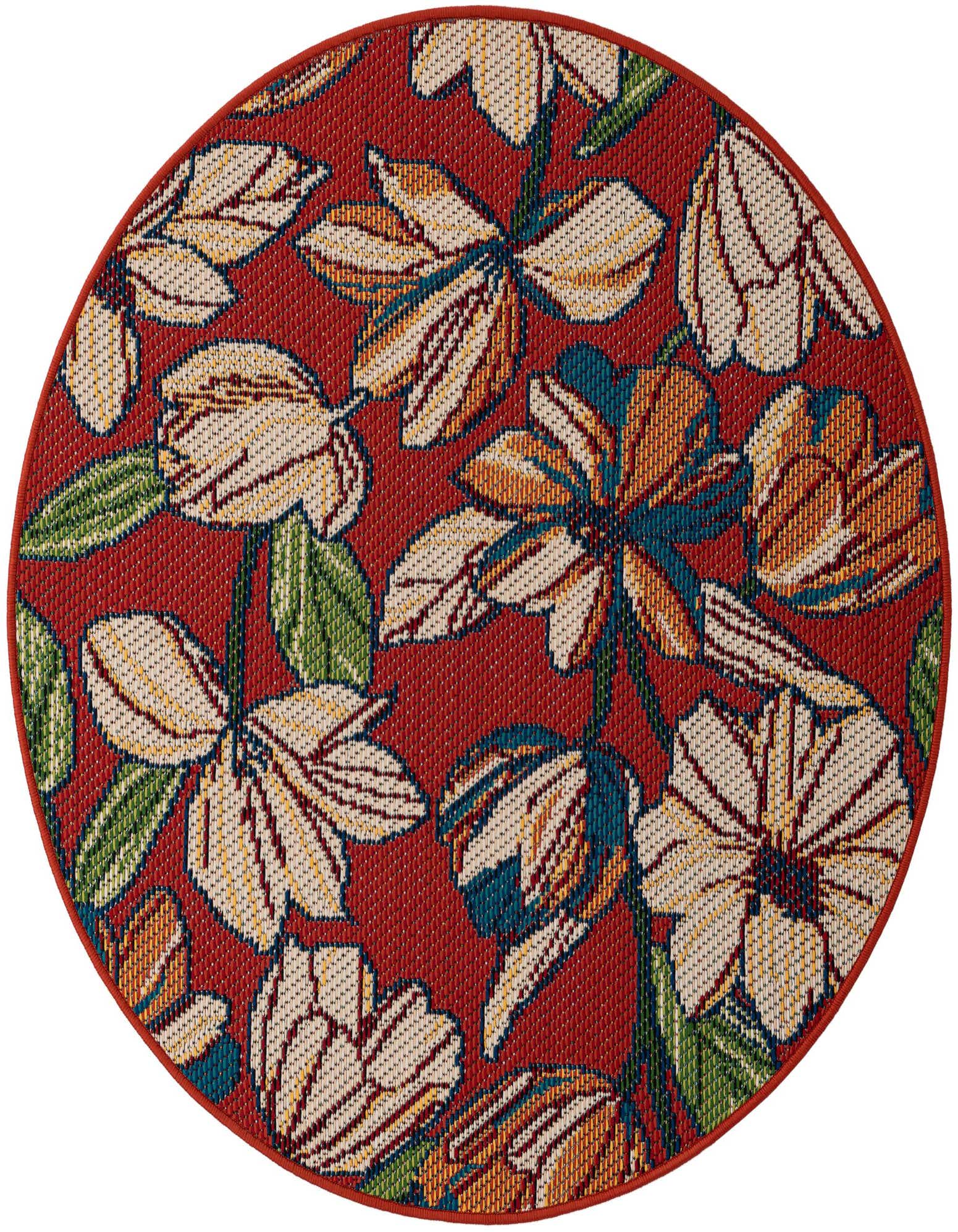 4' x 4' Easy-Clean Baja Indoor / Outdoor Round Rug