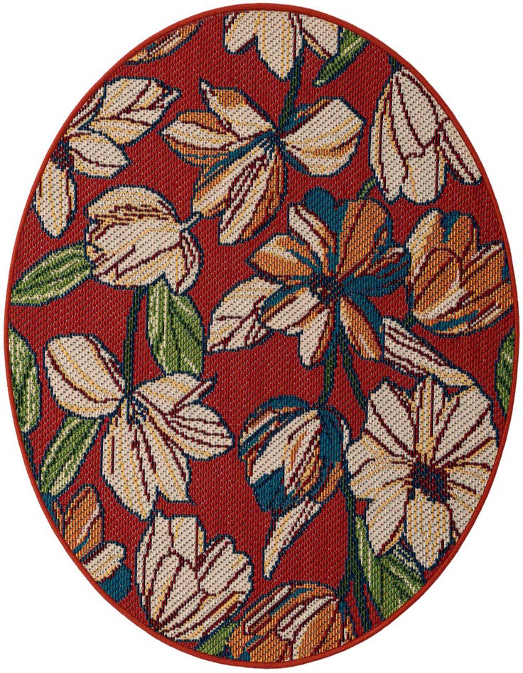 Detail image of 4' x 4' Easy-Clean Baja Indoor / Outdoor Round Rug