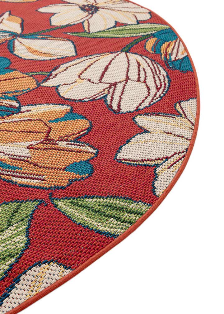 4' x 4' Easy-Clean Baja Indoor / Outdoor Round Rug