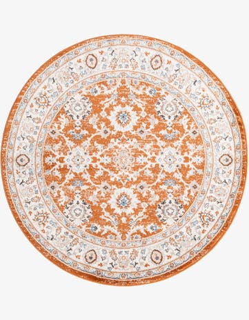 Rust Red Charlotte Round Rug