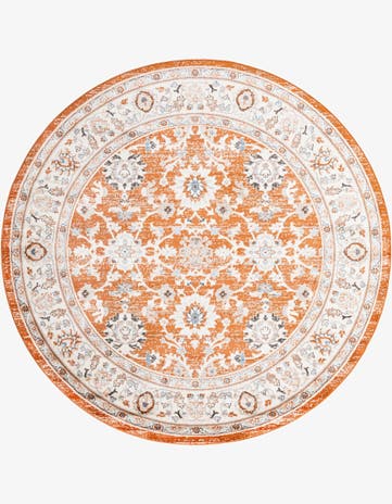 Rust Red Charlotte Round Rug