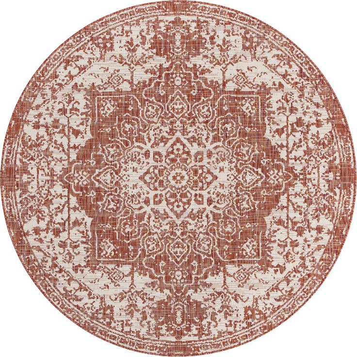Detail image of 6' 7 x 6' 7 Easy-Clean Jill Zarin Dubai Indoor / Outdoor Round Rug