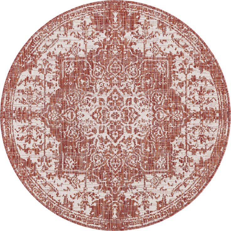 Detail image of 4' x 4' Easy-Clean Jill Zarin Dubai Indoor / Outdoor Round Rug