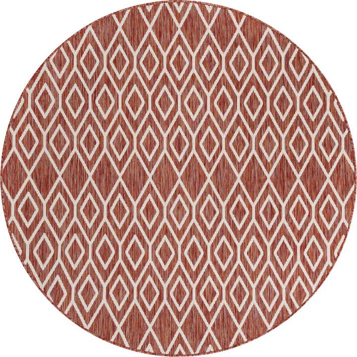 6' 7 x 6' 7 Easy-Clean Jill Zarin Turks and Caicos Indoor / Outdoor Round Rug