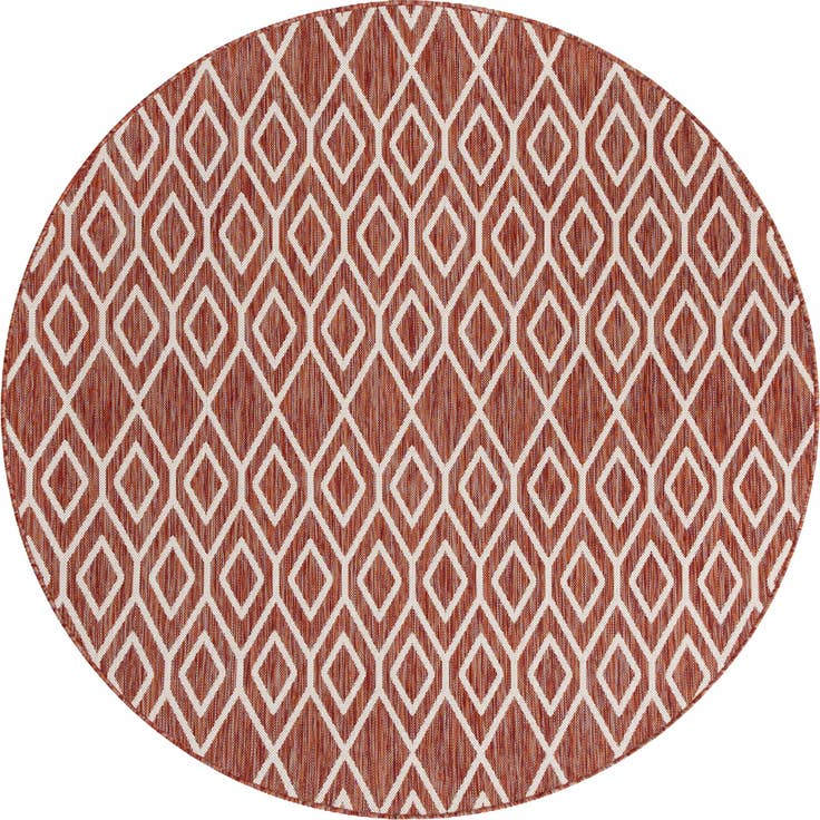 Detail image of 6' 7 x 6' 7 Easy-Clean Jill Zarin Turks and Caicos Indoor / Outdoor Round Rug