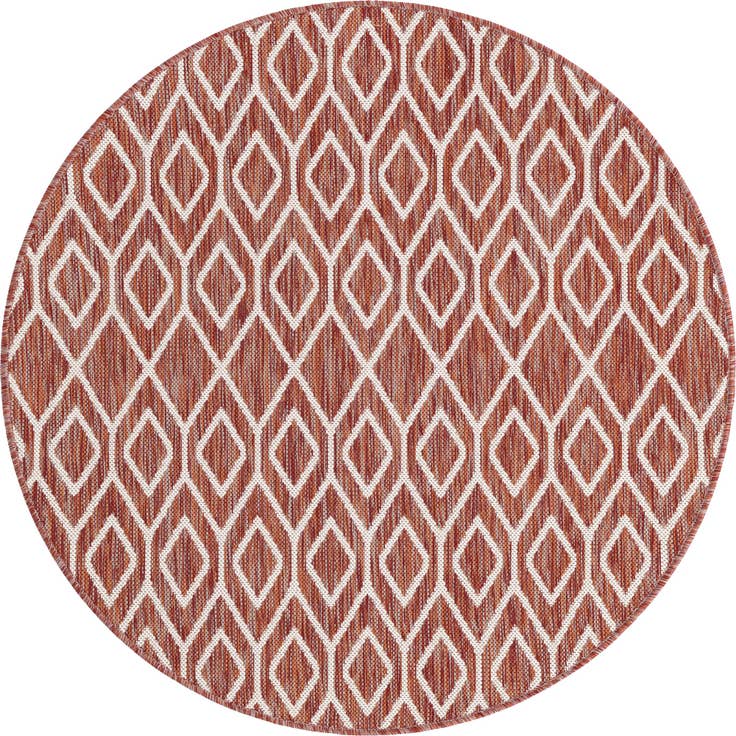 Detail image of 4' x 4' Easy-Clean Jill Zarin Turks and Caicos Indoor / Outdoor Round Rug