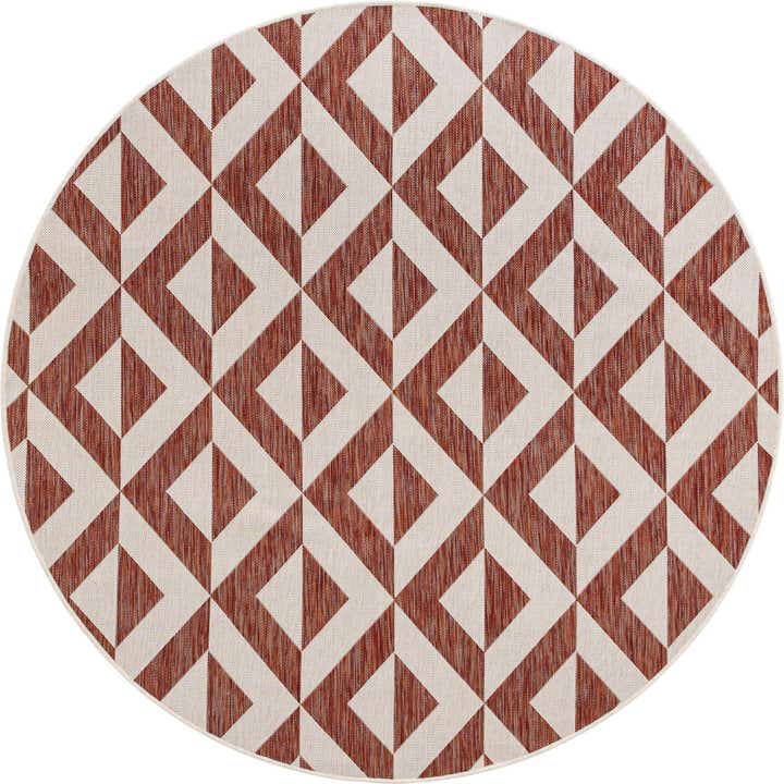 6' 7 x 6' 7 Easy-Clean Jill Zarin Napa Indoor / Outdoor Round Rug