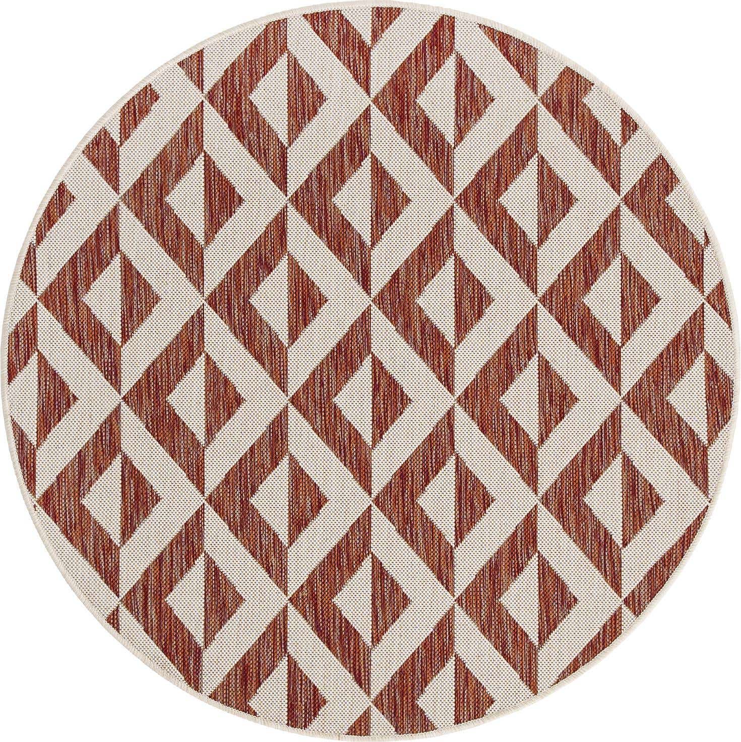 4' x 4' Easy-Clean Jill Zarin Napa Indoor / Outdoor Round Rug