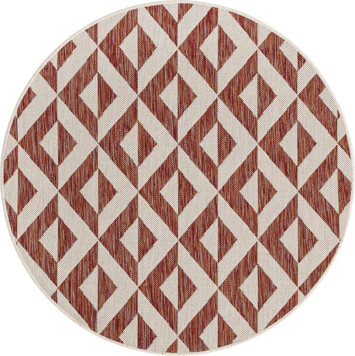 4' x 4' Easy-Clean Jill Zarin Napa Indoor / Outdoor Round Rug