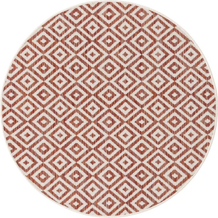 Detail image of 4' x 4' Easy-Clean Jill Zarin Costa Rica Indoor / Outdoor Round Rug