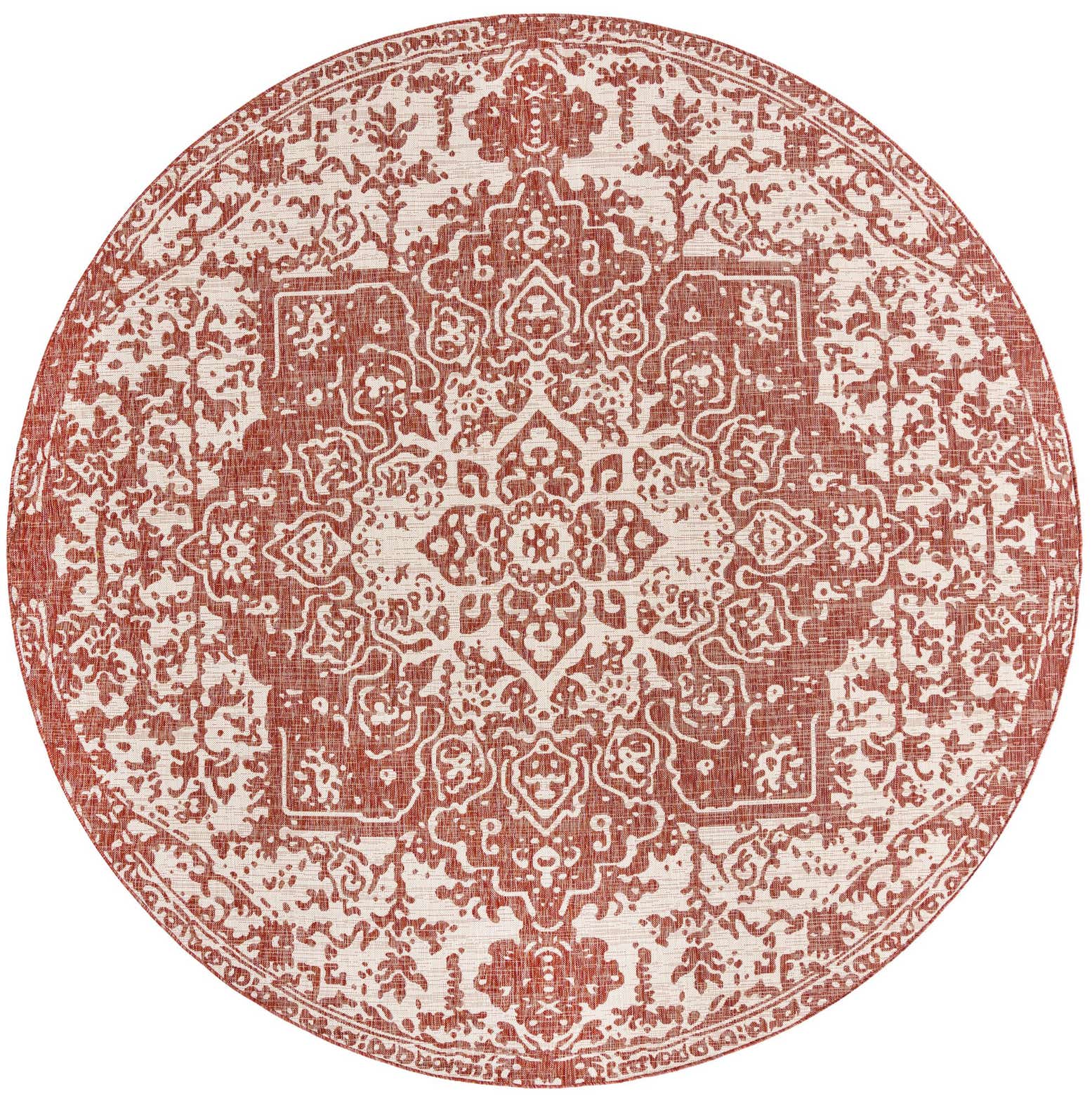 10' 8 x 10' 8 Easy-Clean Jill Zarin Dubai Indoor / Outdoor Round Rug