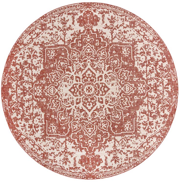 Detail image of 10' 8 x 10' 8 Easy-Clean Jill Zarin Dubai Indoor / Outdoor Round Rug
