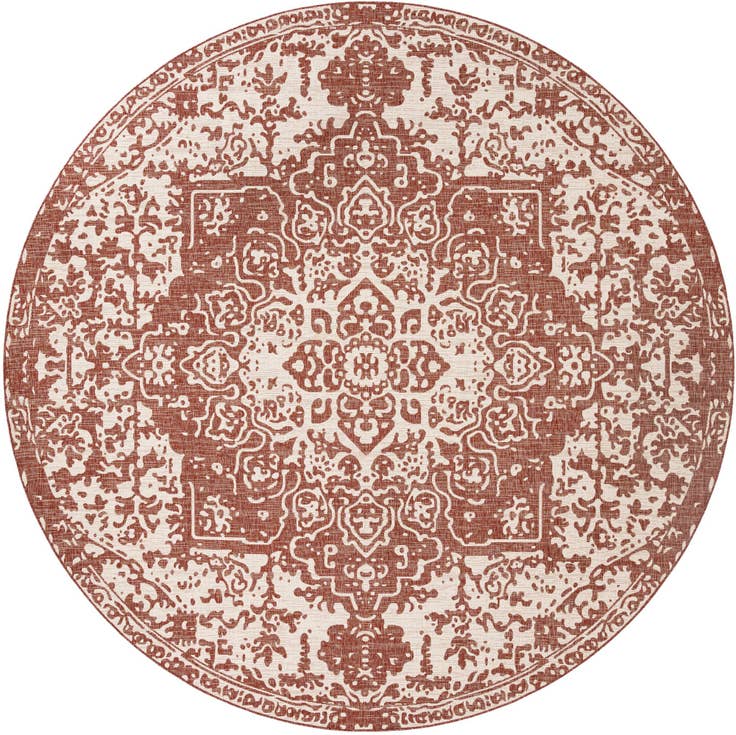 Detail image of 13' x 13' Easy-Clean Jill Zarin Dubai Indoor / Outdoor Round Rug