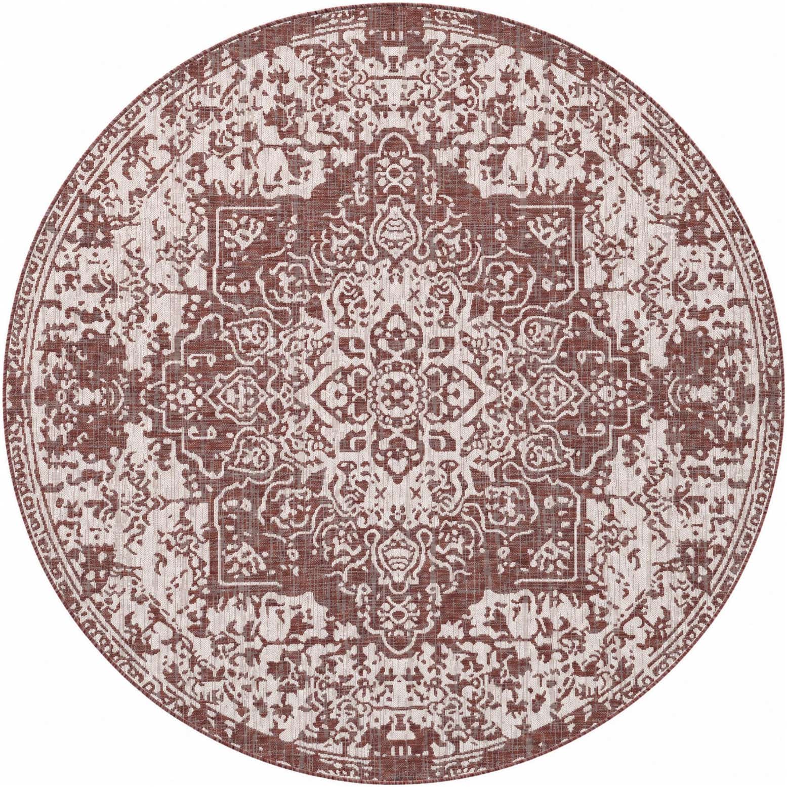7' x 7' Easy-Clean Jill Zarin Indoor / Outdoor Round Rug