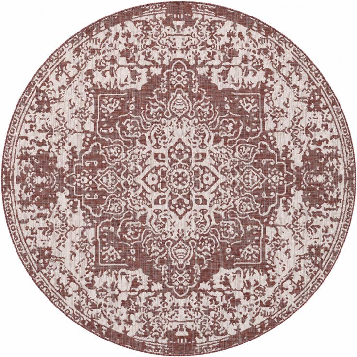 Detail image of 7' x 7' Easy-Clean Jill Zarin Indoor / Outdoor Round Rug