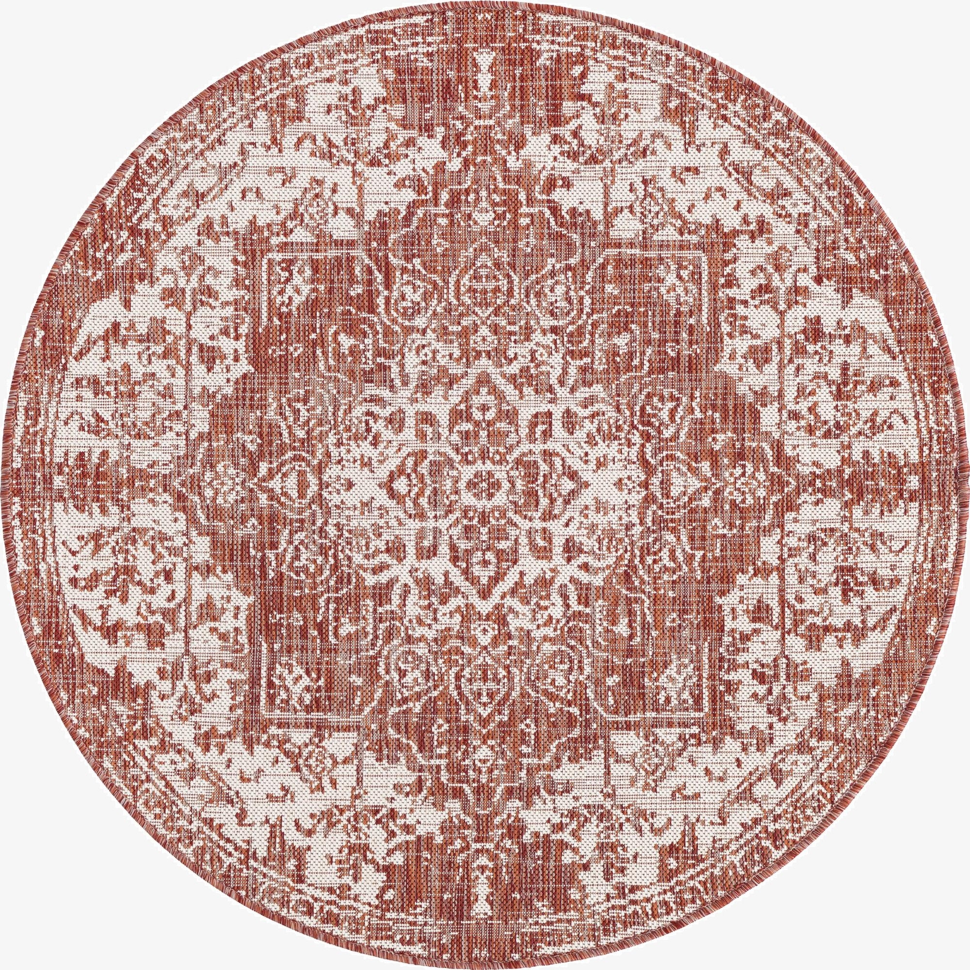 4' x 4'  Washable Jill Zarin Dubai Indoor / Outdoor Round Rug