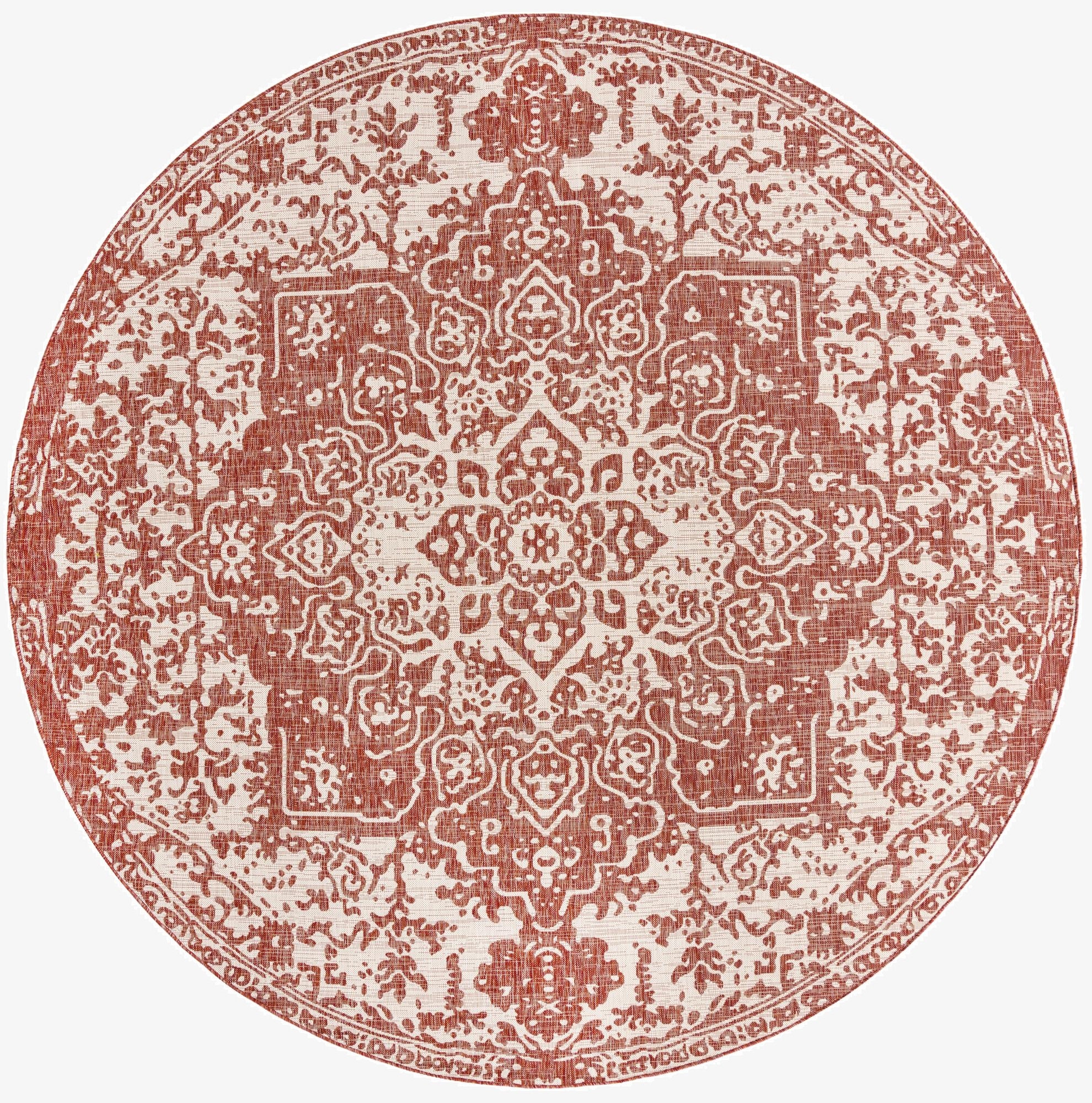 Primary image 10' 8 x 10' 8  Washable Jill Zarin Dubai Indoor / Outdoor Round Rug