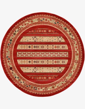 8' x 8' Kashkuli Gabbeh Round Rug