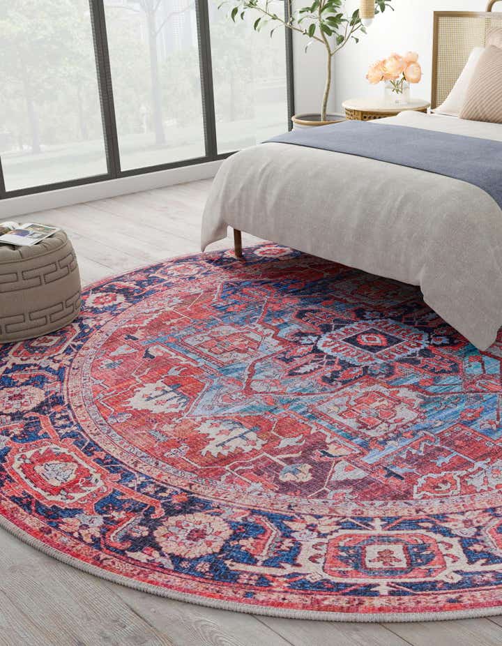 10' 6 x 10' 6 Washable Maahru Round Rug
