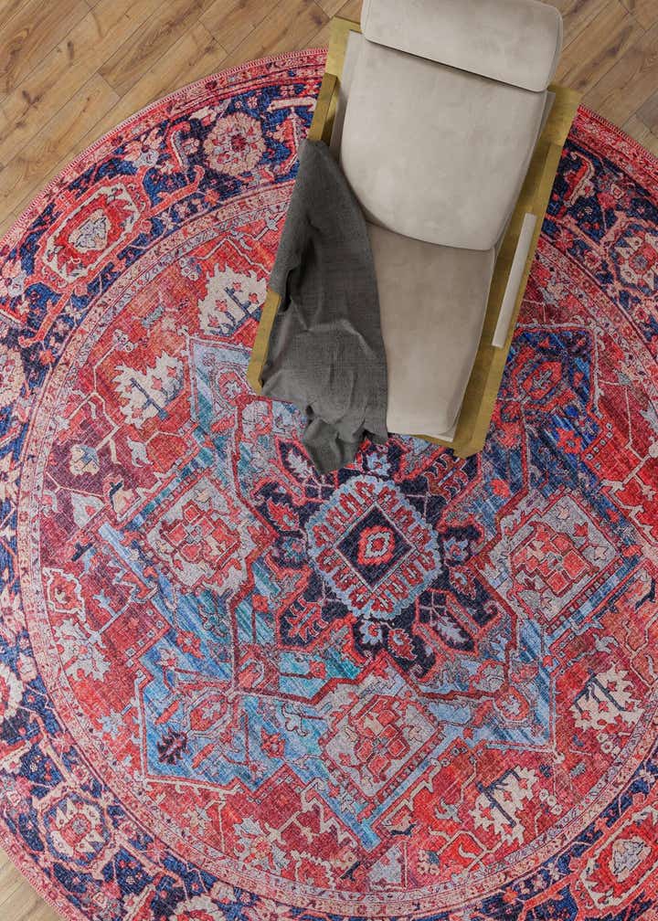 10' 6 x 10' 6 Washable Maahru Round Rug
