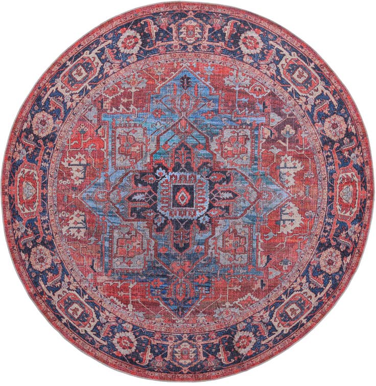 Detail image of 10' 6 x 10' 6 Washable Maahru Round Rug