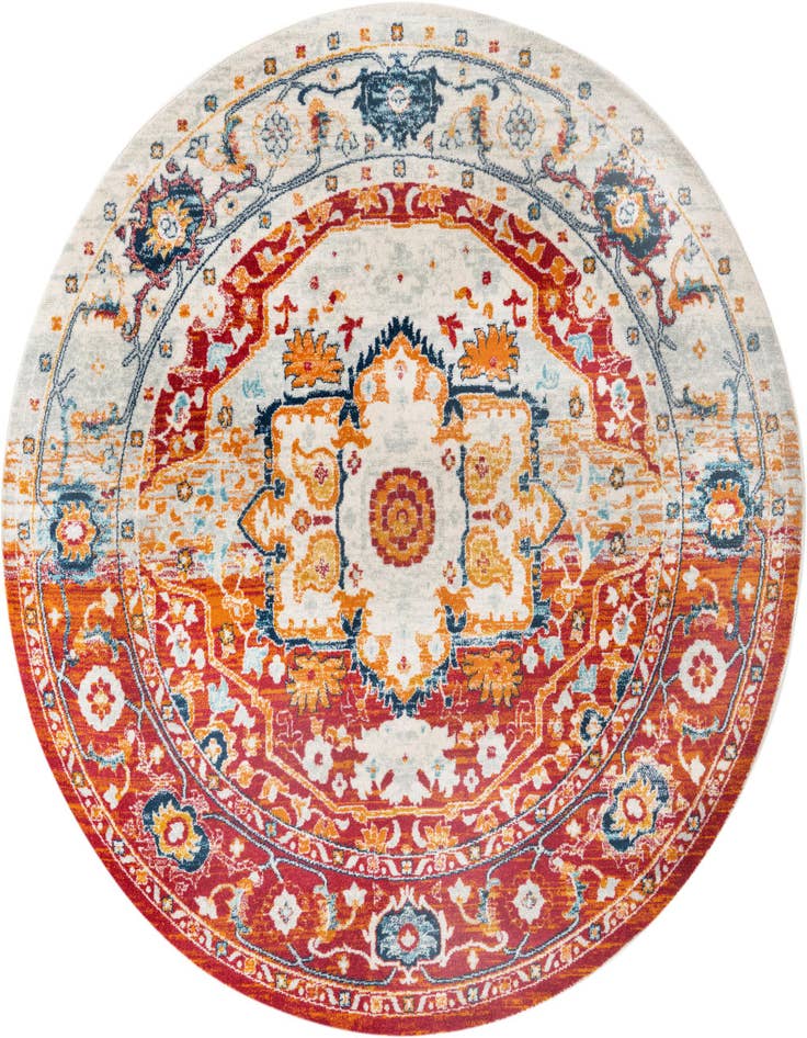 Detail image of 7' 10 x 7' 10 Madeline Vintage Round Rug