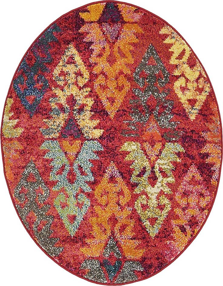 Detail image of 3' 3 x 3' 3 Washable Mesa Round Rug