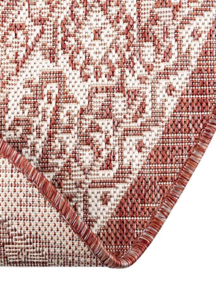 6' x 6' Easy-Clean Aztec Indoor / Outdoor Round Rug