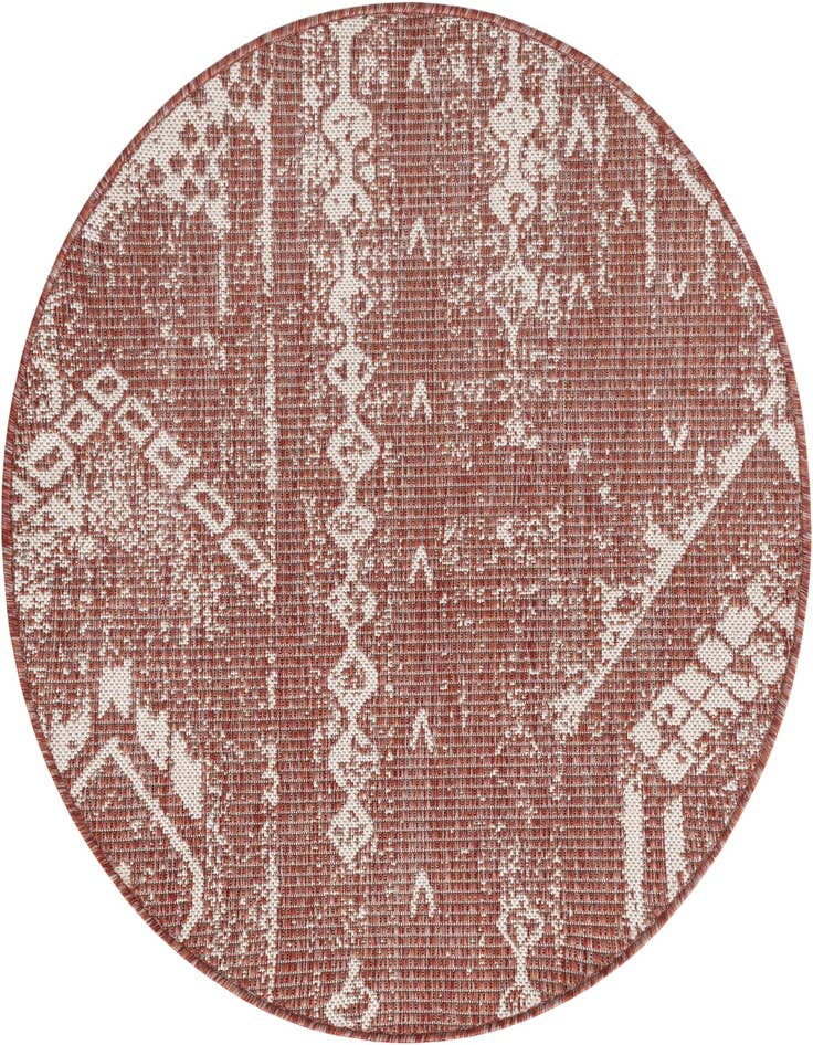 Detail image of 3' x 3' Easy-Clean Bohemian Indoor / Outdoor Round Rug