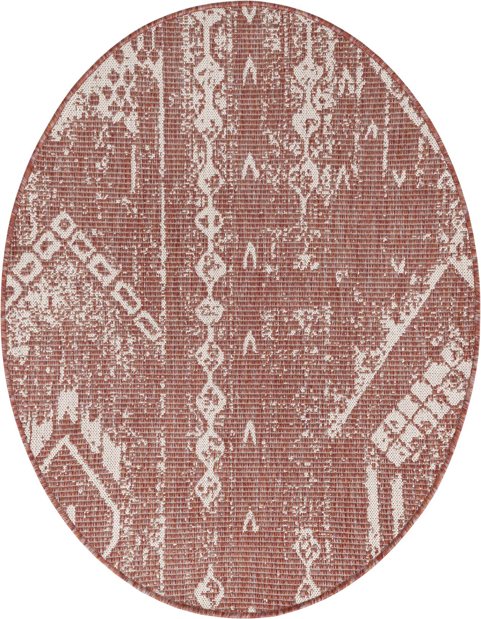 4' x 4' Easy-Clean Bohemian Indoor / Outdoor Round Rug