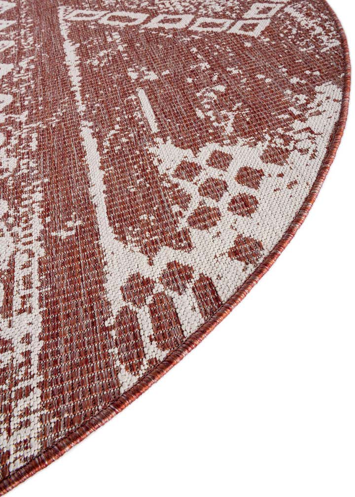 10' 8 x 10' 8 Easy-Clean Bohemian Indoor / Outdoor Round Rug