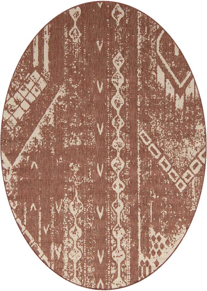 7' 10 x 7' 10 Easy-Clean Bohemian Indoor / Outdoor Round Rug