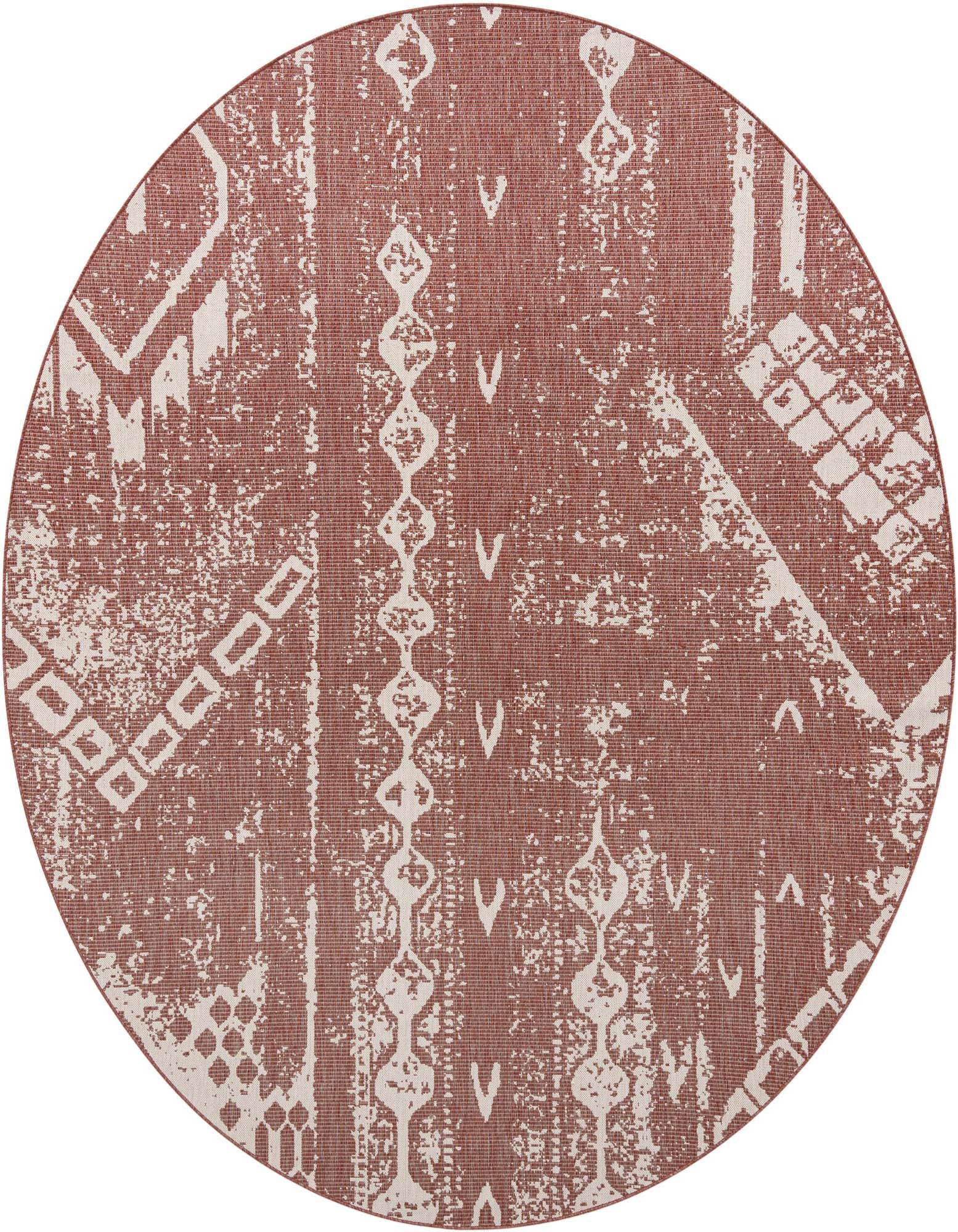 10' 8 x 10' 8 Easy-Clean Bohemian Indoor / Outdoor Round Rug