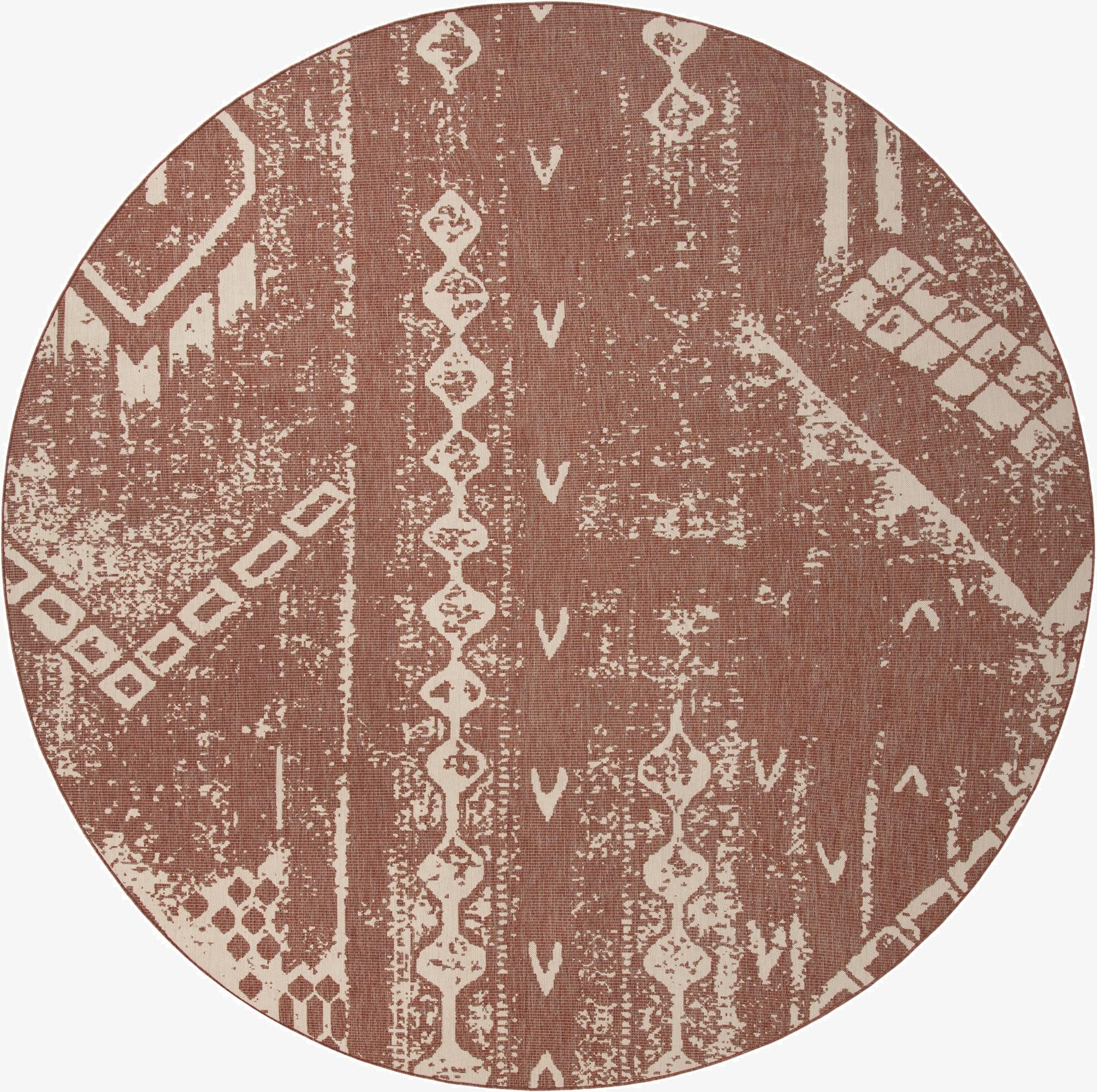13' x 13'  Washable Bohemian Indoor / Outdoor Round Rug