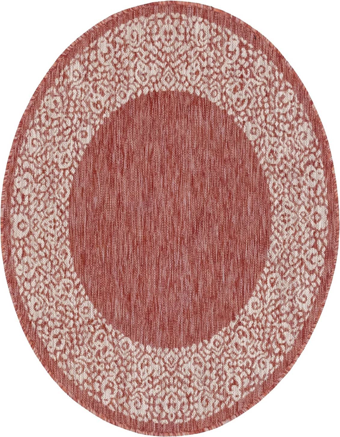 4' x 4' Easy-Clean Border Indoor / Outdoor Round Rug