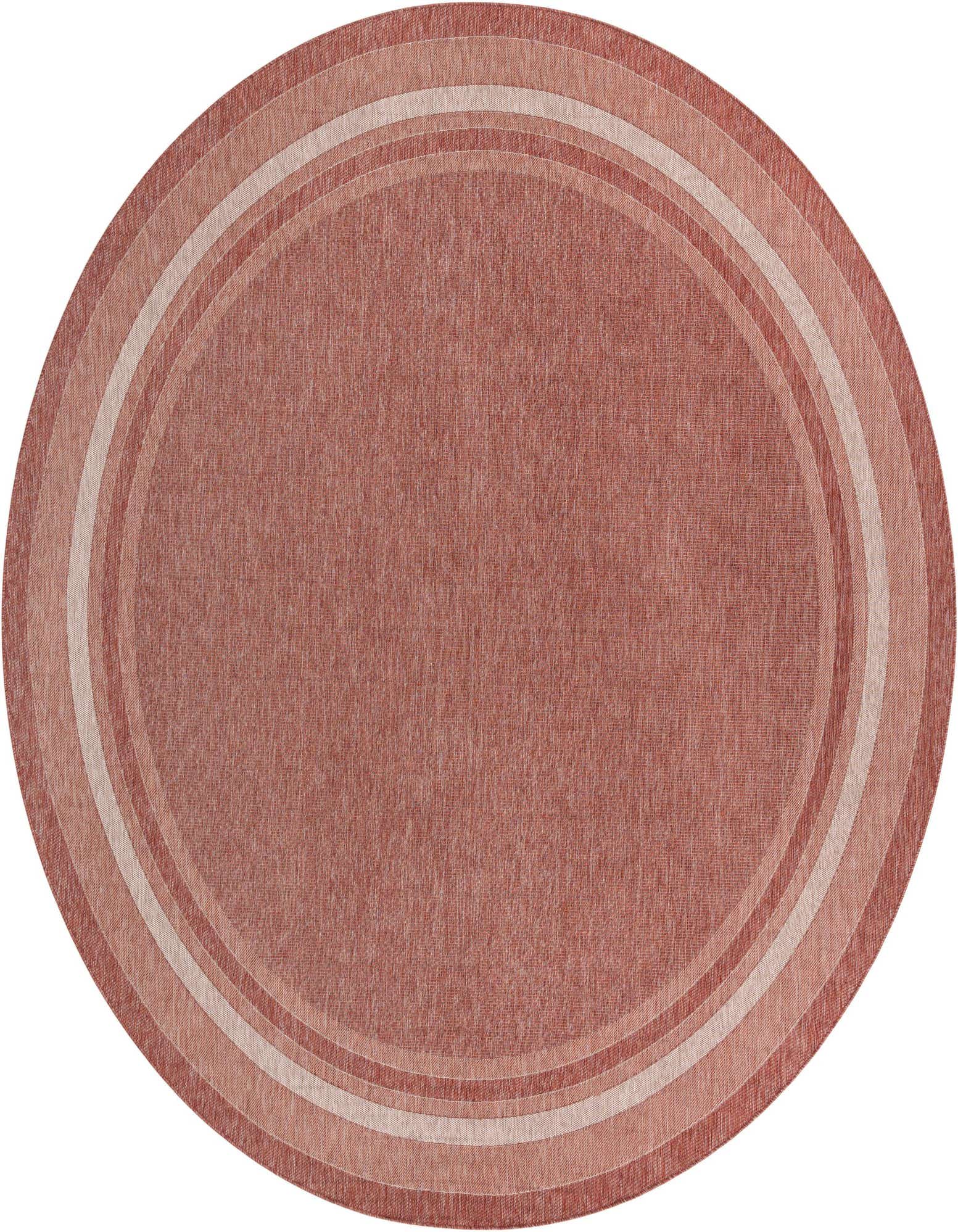 13' x 13' Easy-Clean Border Indoor / Outdoor Round Rug