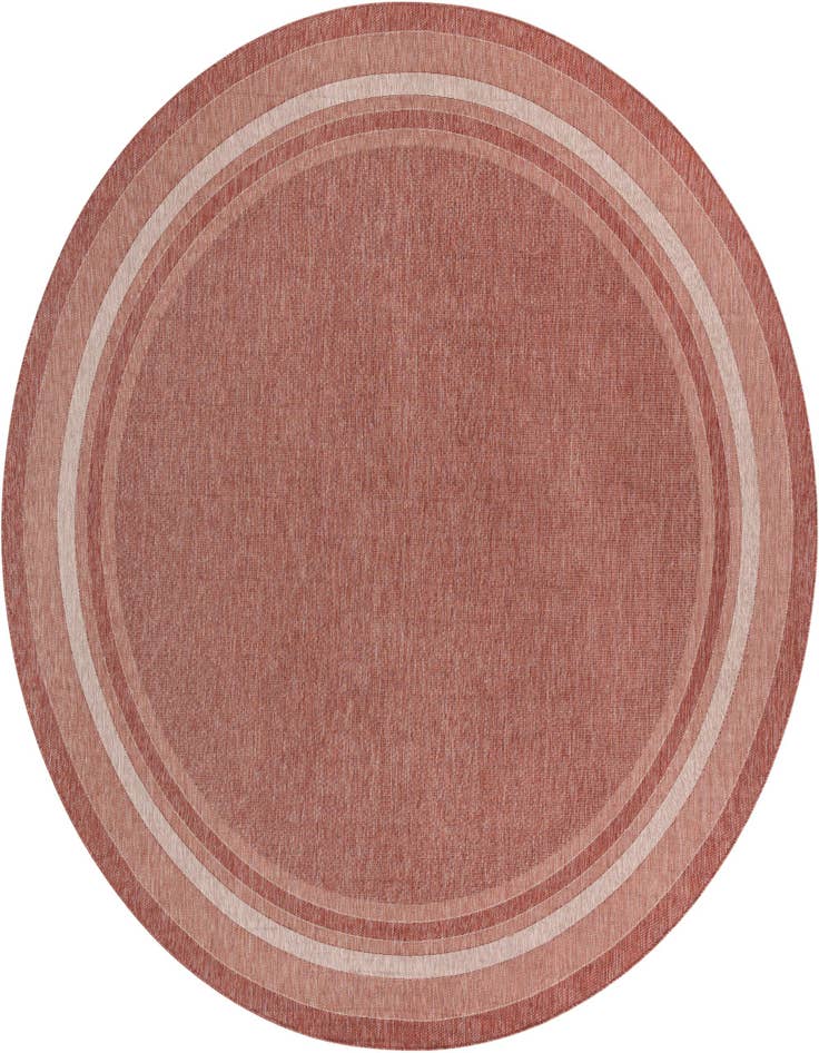 Detail image of 13' x 13' Easy-Clean Border Indoor / Outdoor Round Rug