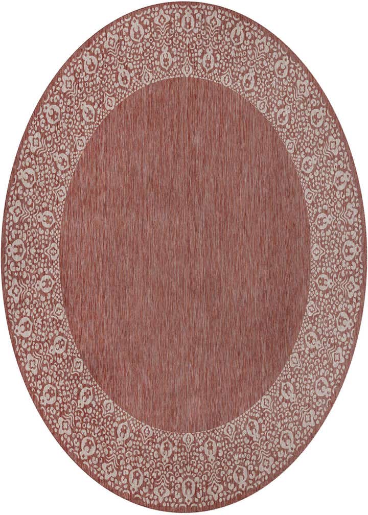 10' 8 x 10' 8 Easy-Clean Border Indoor / Outdoor Round Rug