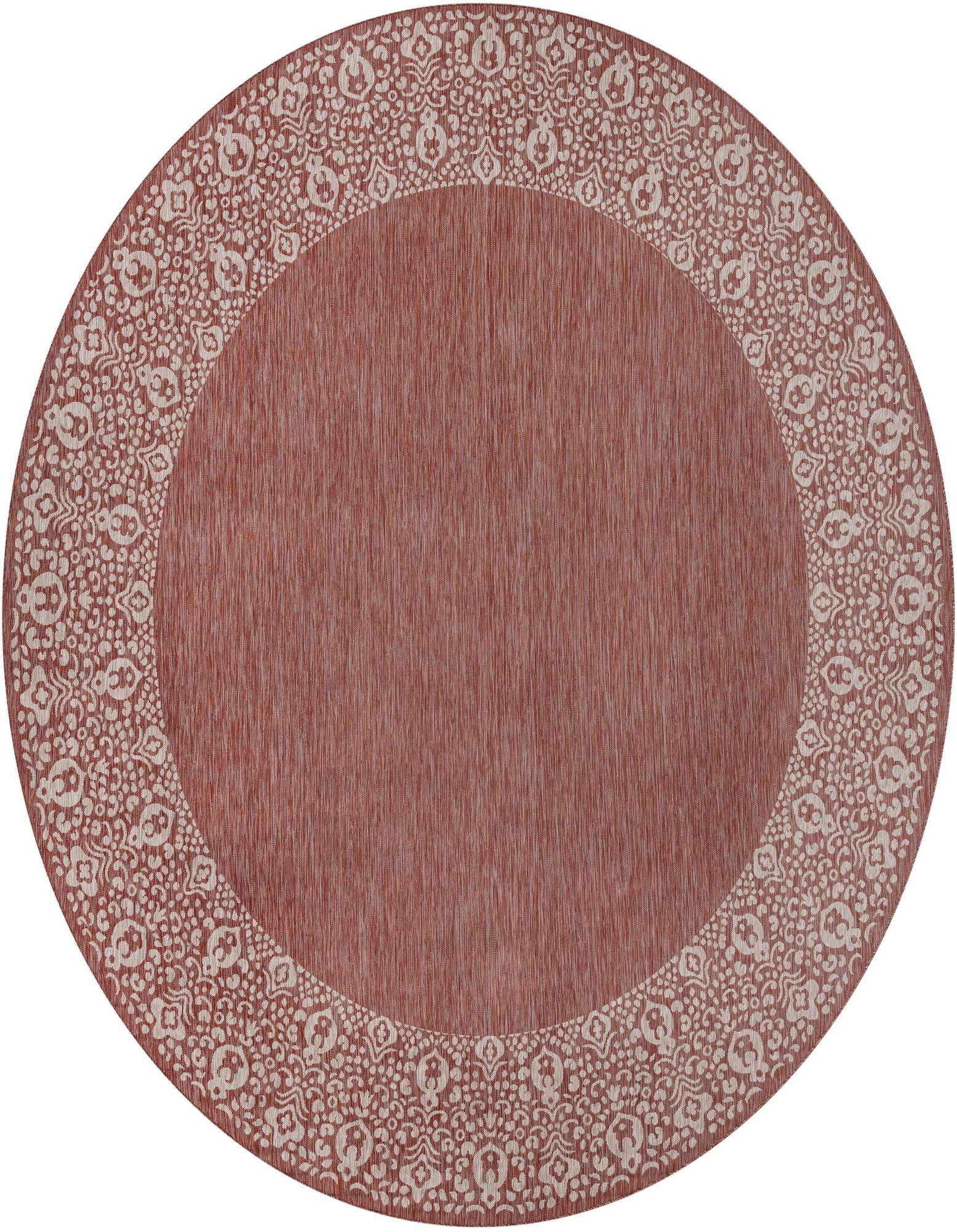 10' 8 x 10' 8 Easy-Clean Border Indoor / Outdoor Round Rug